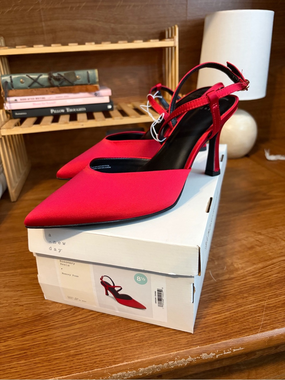 a new day Hot Pink Pointed Slingback Heels